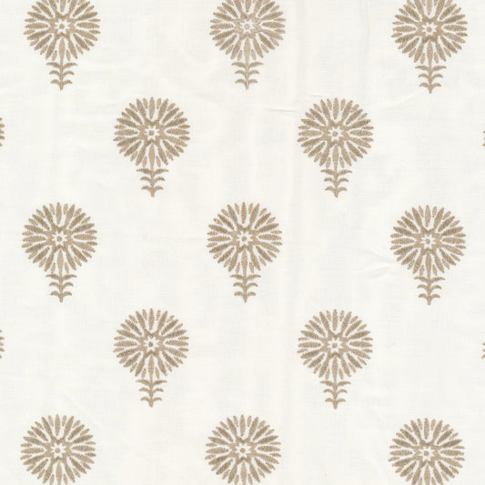 STOUT TEXTILES  MULTIPURPOSE,EMBROIDERIES TRANSITIONAL,, FLORAL BEIGE   - PENZ-3