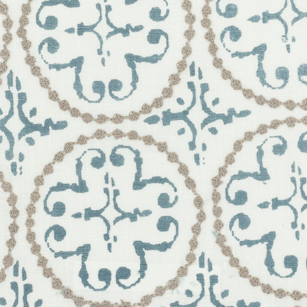 STOUT TEXTILES  MULTIPURPOSE,EMBROIDERIES TRANSITIONAL,, CIRCLE GUNMETAL   - PERL-1