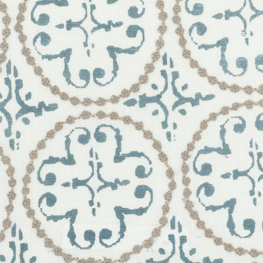 STOUT TEXTILES  MULTIPURPOSE,EMBROIDERIES TRANSITIONAL,, CIRCLE GUNMETAL   - PERL-1