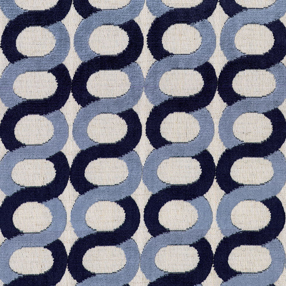 NICHOLASJOHN INC NJ-ETERNAL Indigo Geometric   Fabric - NJ25-2609