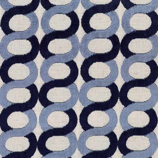 NICHOLASJOHN INC NJ-ETERNAL Indigo Geometric   Fabric - NJ25-2609