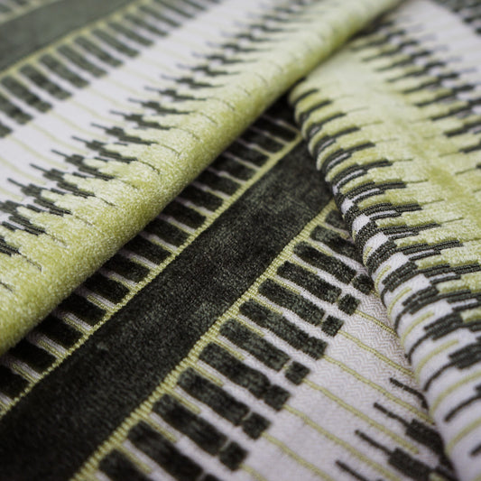 JF Fabrics JF Studio PIANO 73 Fabric Traditional,Transitional,Contemporary,Stripe Green  Texture,Velvet - 7631573 SJ101