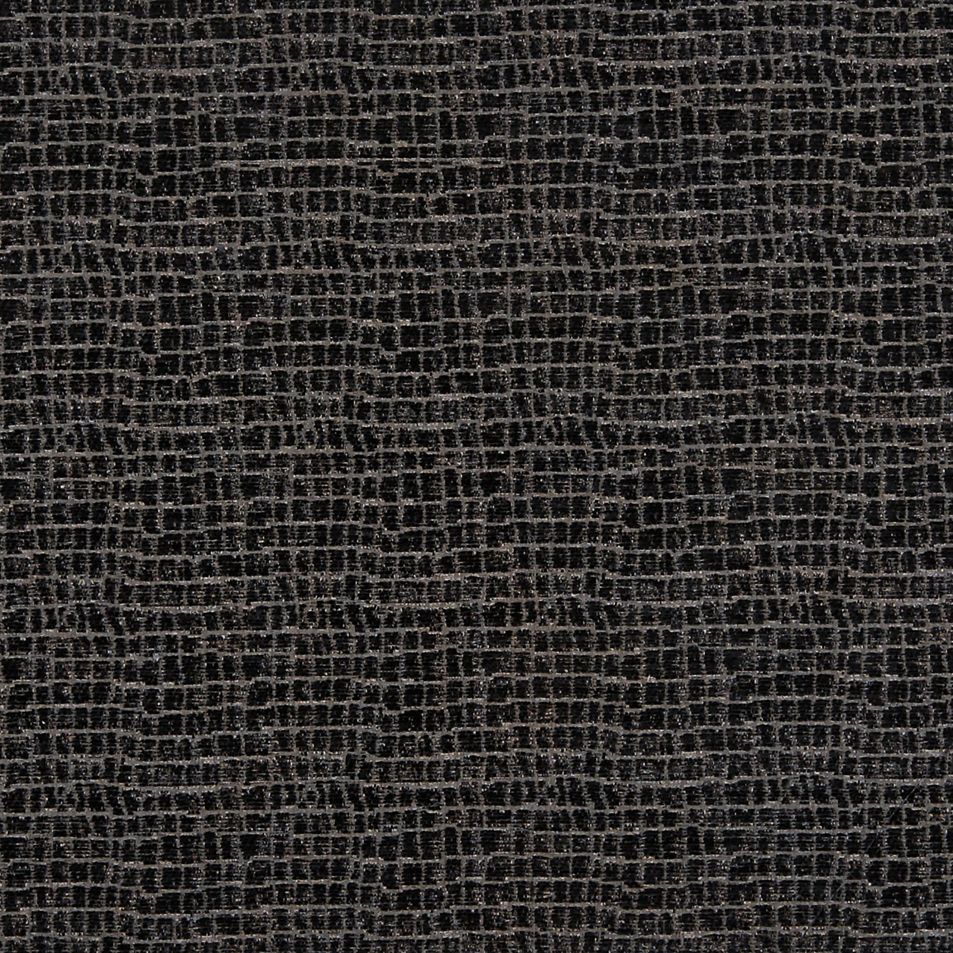 Dark chenille fabric texture, charcoal black.