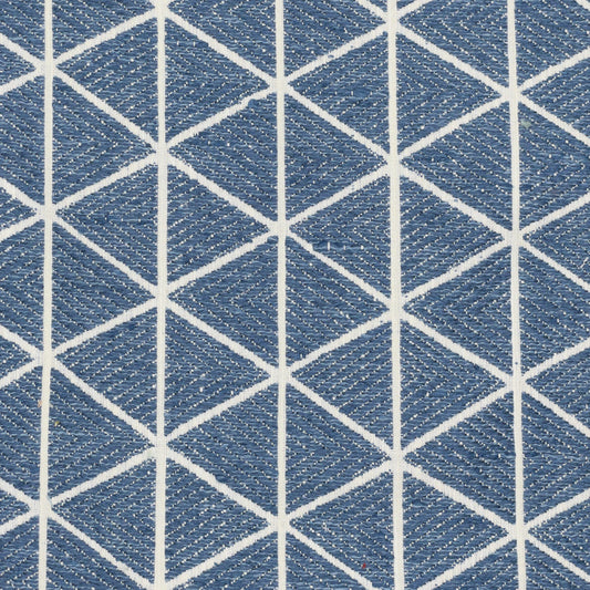 STOUT TEXTILES  MULTIPURPOSE,WOVENS TRADITIONAL, GEOMETRIC BLUEBIRD,FRENCHBLUE   - PIQU-1