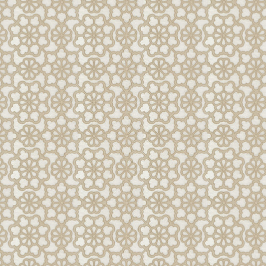 JF Fabrics PIROUETTE 15 Fabric Transitional,Contemporary,Floral Brown  Embroidery,Sheer,Texture - 6473915 J8001