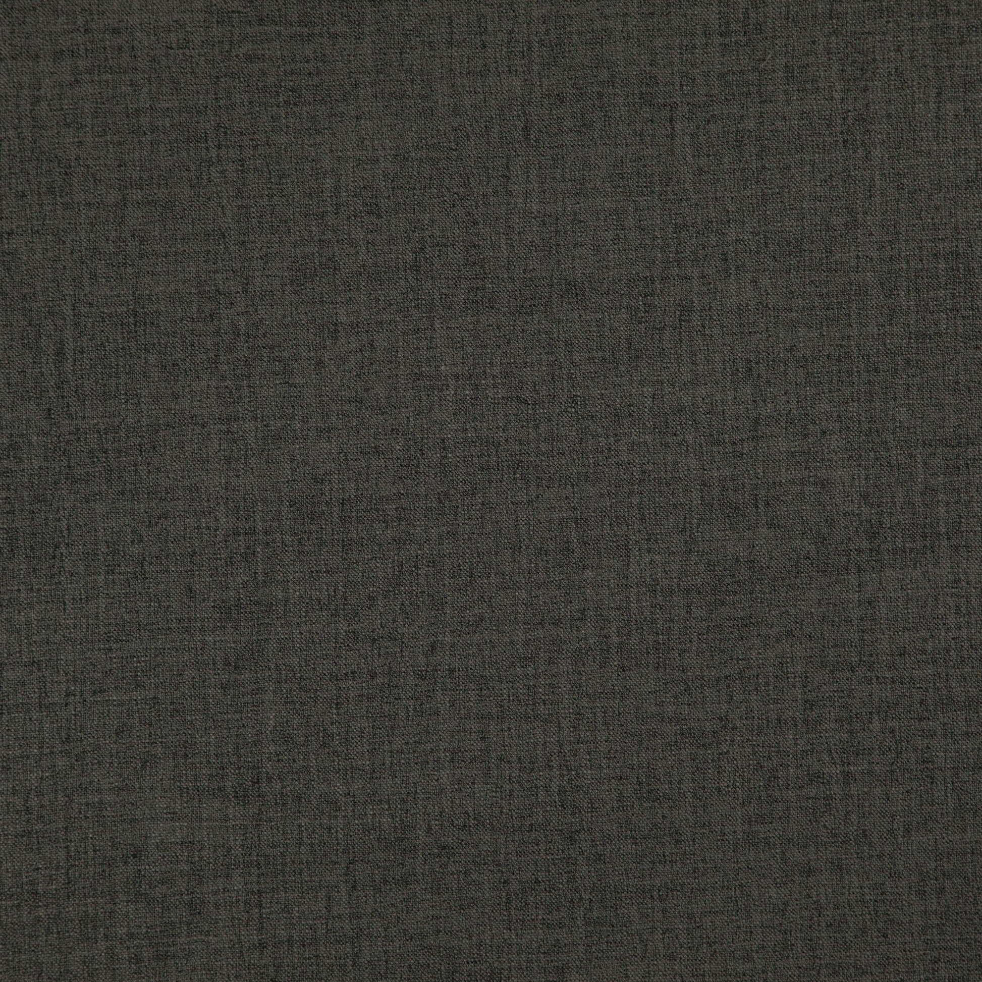 Charcoal gray woven fabric texture swatch with a linen-like weave, suitable for upholstery or apparel.