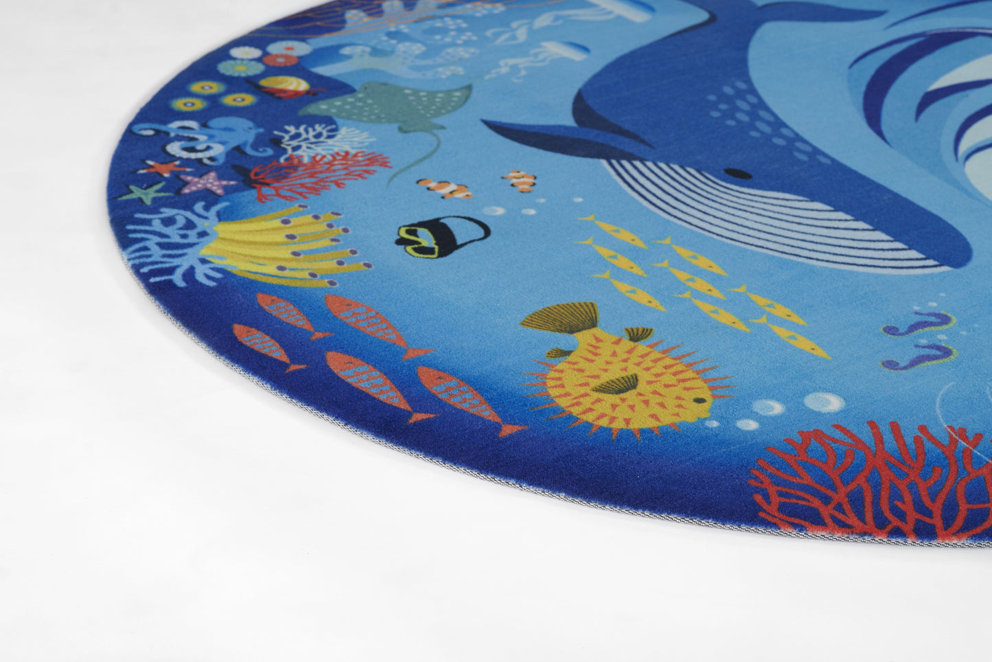 Momeni Rugs   Playground 6' Round    - PLAYGPLY-3BLU600R
