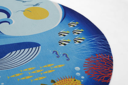 Momeni Rugs   Playground 4' Round    - PLAYGPLY-3BLU400R