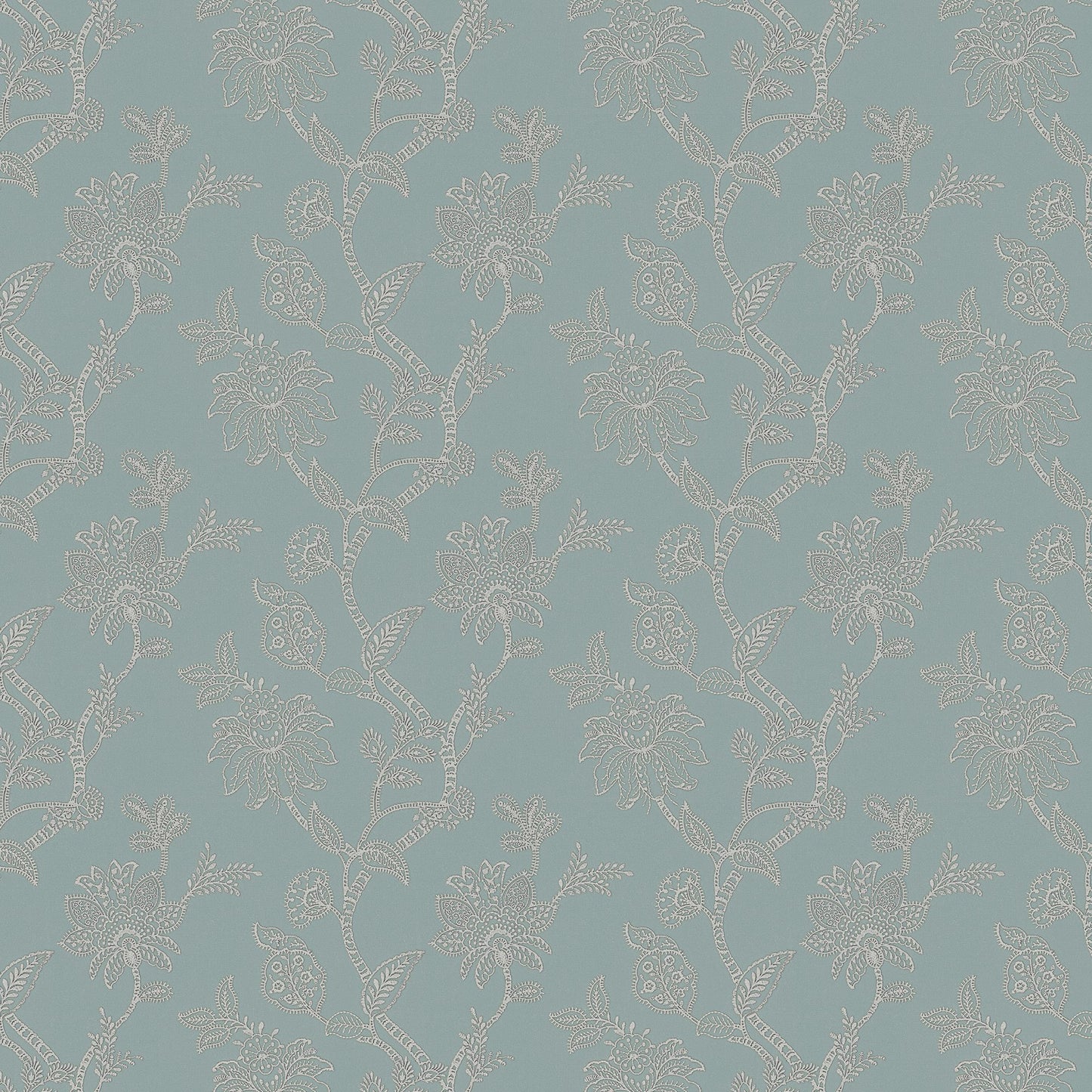 JF Fabrics PLIE 62 Fabric Traditional,Transitional,Contemporary,Floral Blue  Embroidery,Texture,Linen Texture - 6474062 J8001