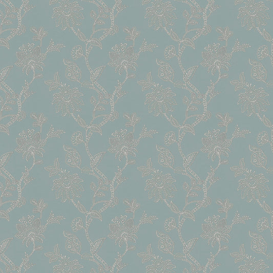 JF Fabrics PLIE 62 Fabric Traditional,Transitional,Contemporary,Floral Blue  Embroidery,Texture,Linen Texture - 6474062 J8001
