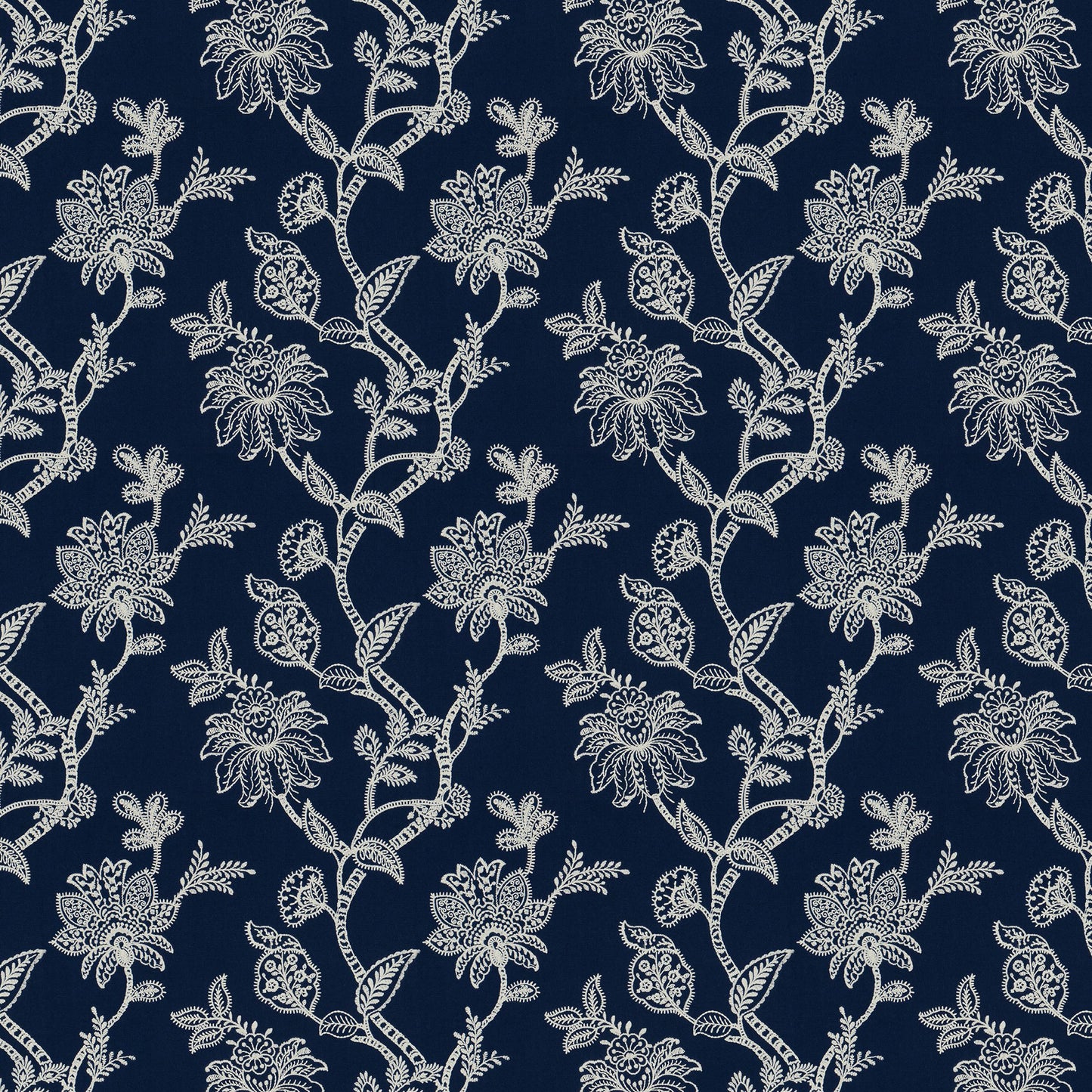 JF Fabrics PLIE 69 Fabric Traditional,Transitional,Contemporary,Floral Blue  Embroidery,Texture,Linen Texture - 6474069 J8011
