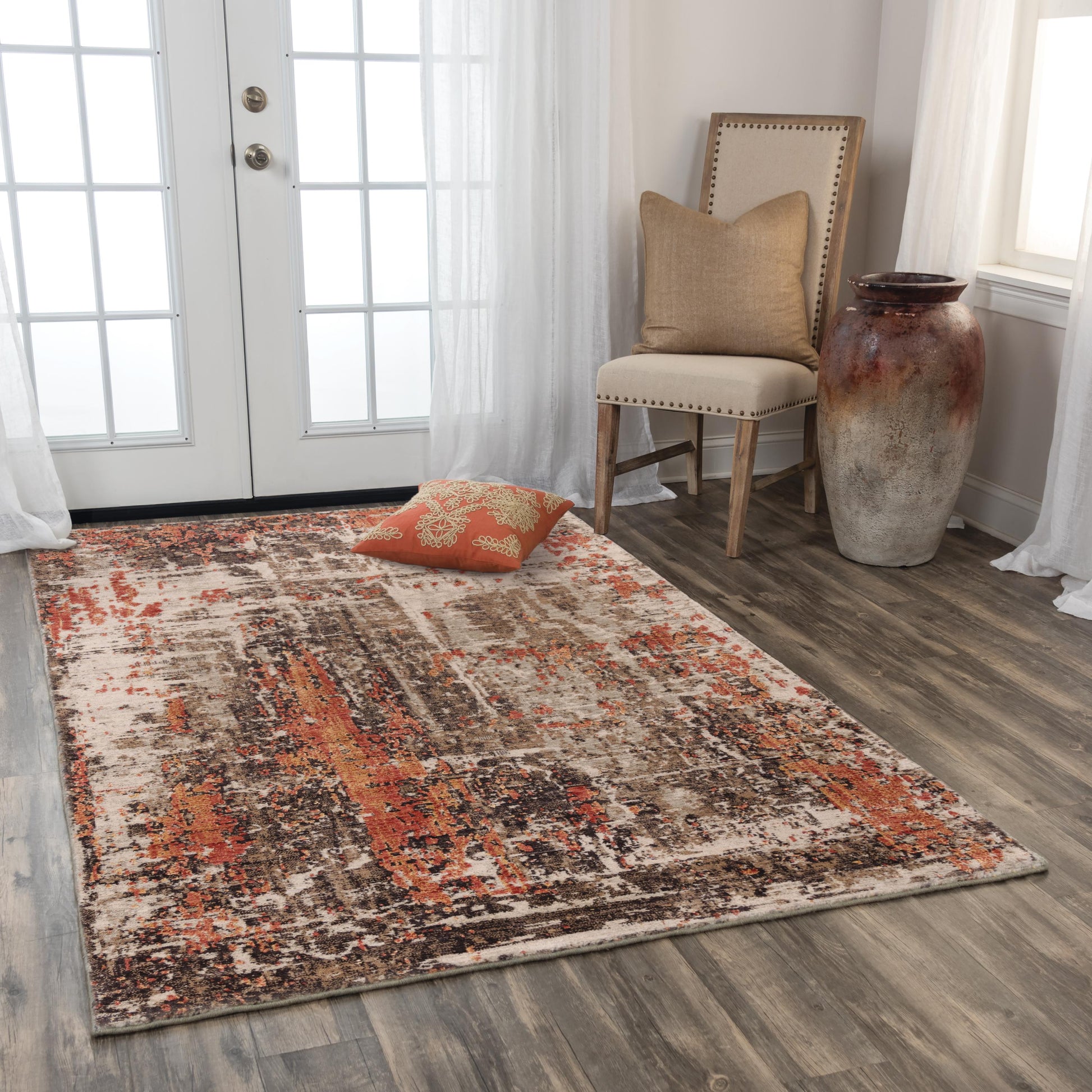 5' x 8' contemporary rug.