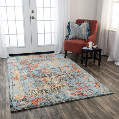 Contemporary rug, 2' x 3'.