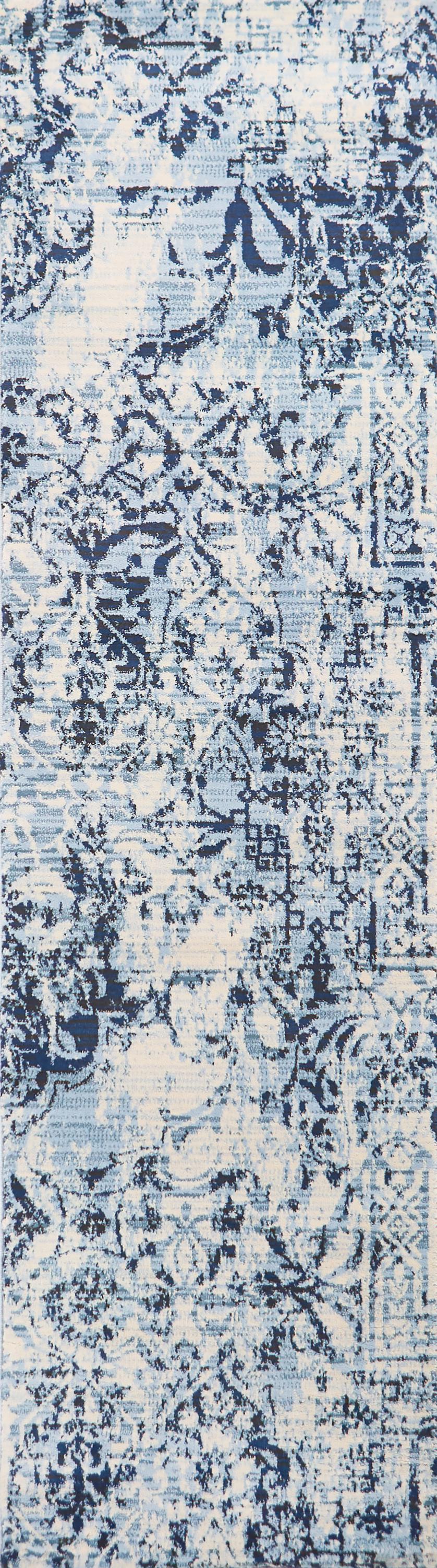 Rug runner, transitional style, 2' x 8'.