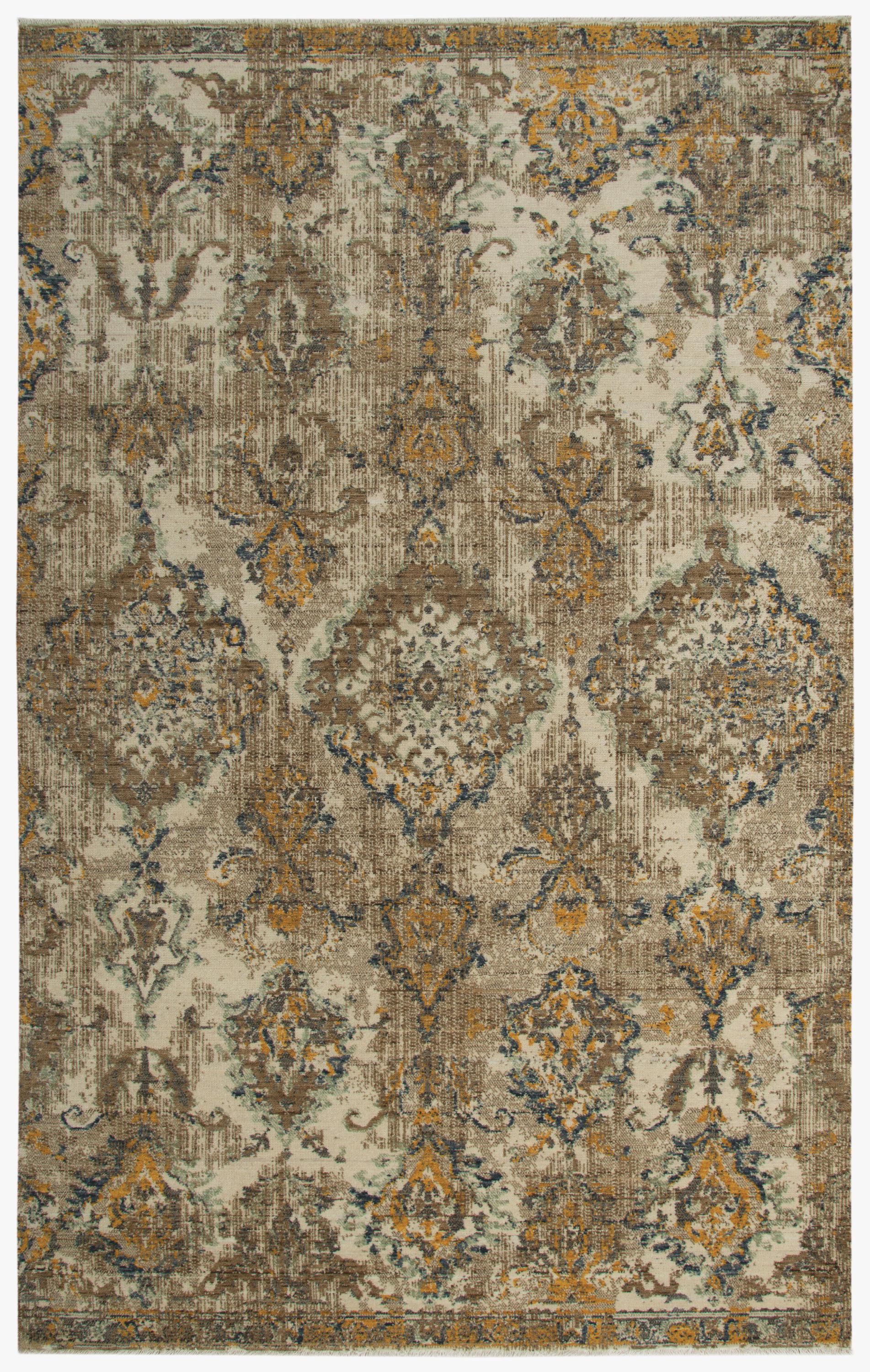 Platinum transitional area rug, 5' x 8'.