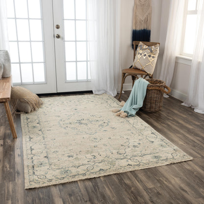 Platinum transitional rug, 2' x 3'.