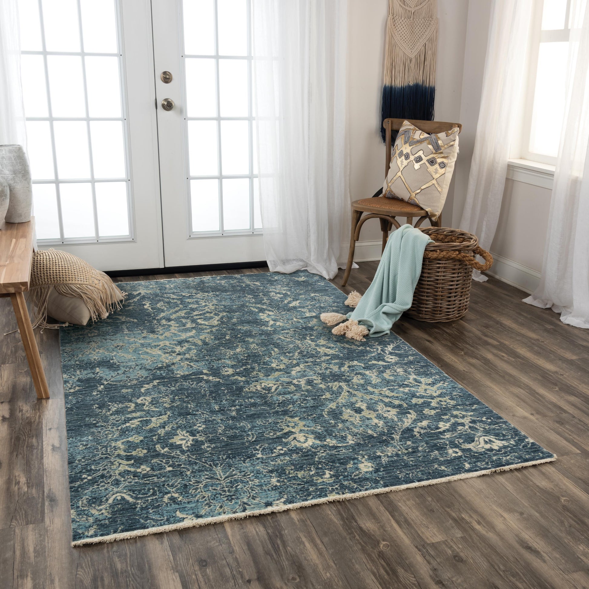 Platinum transitional rug, 5' x 8'.