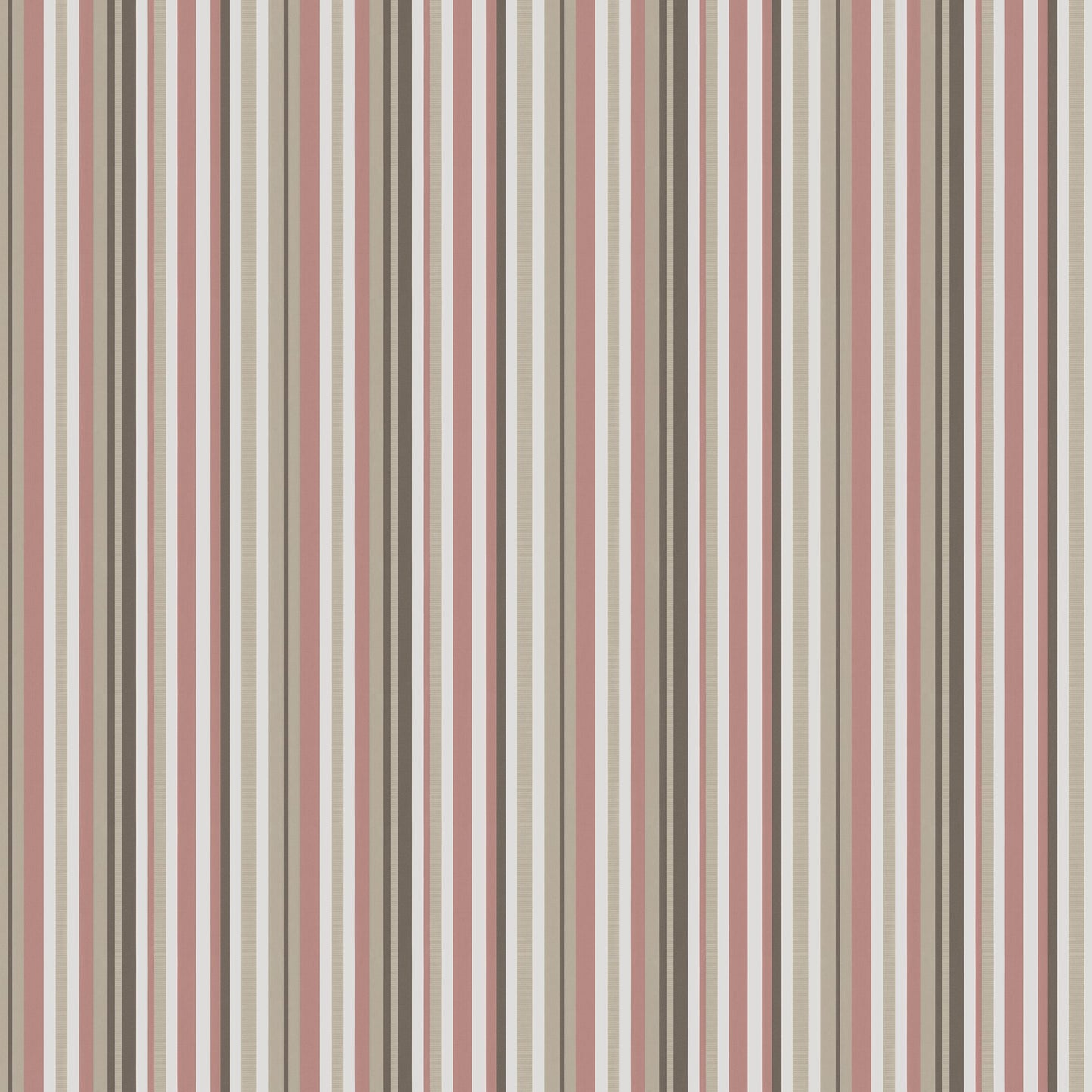 Vertical stripe pattern in pink and orange/rust tones with slender, alternating stripes; fabric with faux silk jacquard texture.