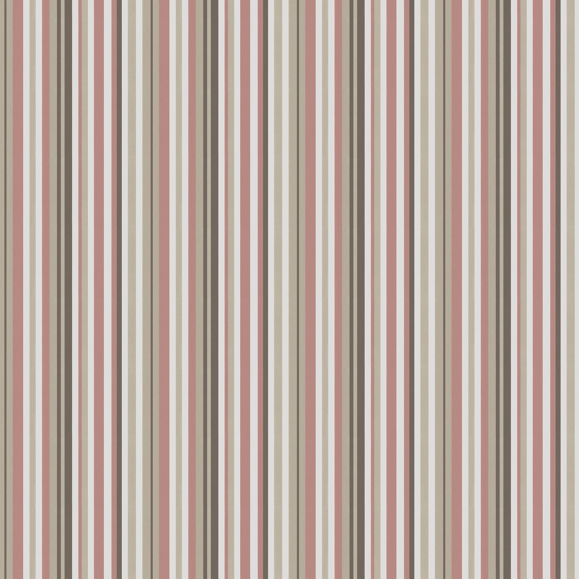 Vertical stripe pattern in pink and orange/rust tones with slender, alternating stripes; fabric with faux silk jacquard texture.