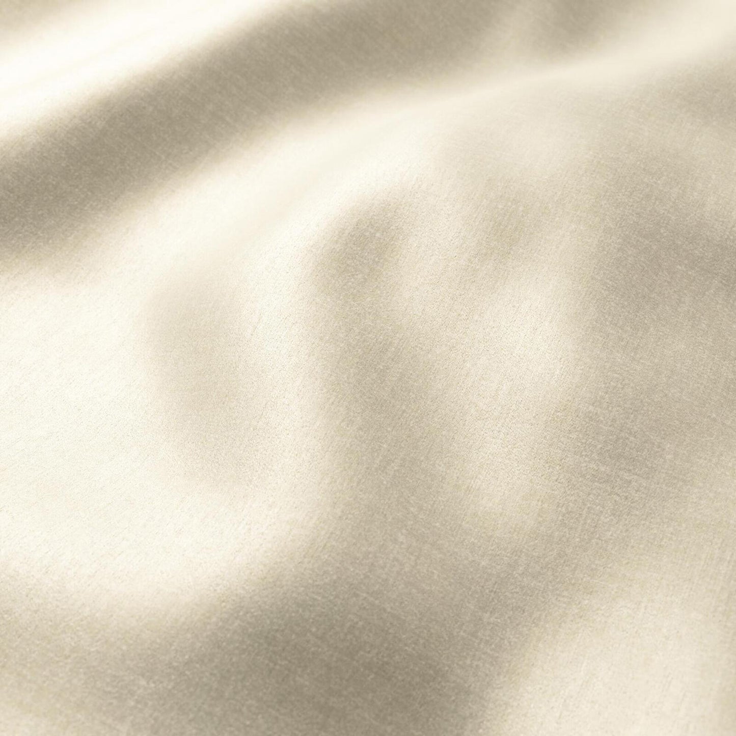 Polished cream sateen fabric with soft folds and subtle sheen.