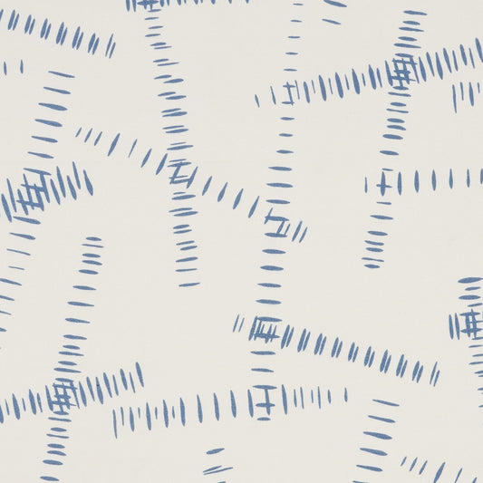 JF Fabrics POPULUS 66 Fabric Abstract, Contemporary Blue, White  Print - 9285166 J9421