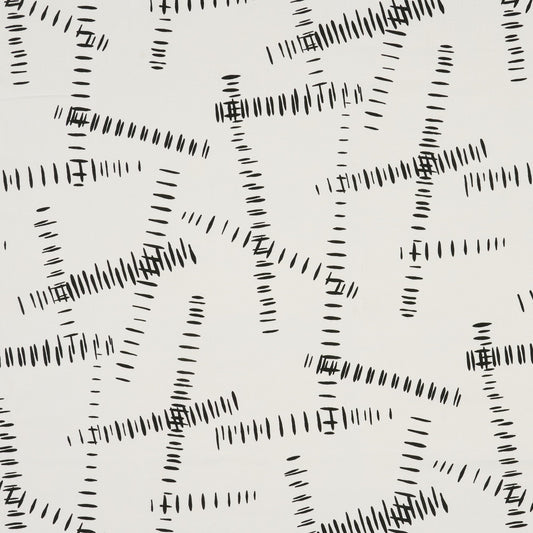 JF Fabrics POPULUS 98 Fabric Abstract, Contemporary Black, White  Print - 9285198 J9421