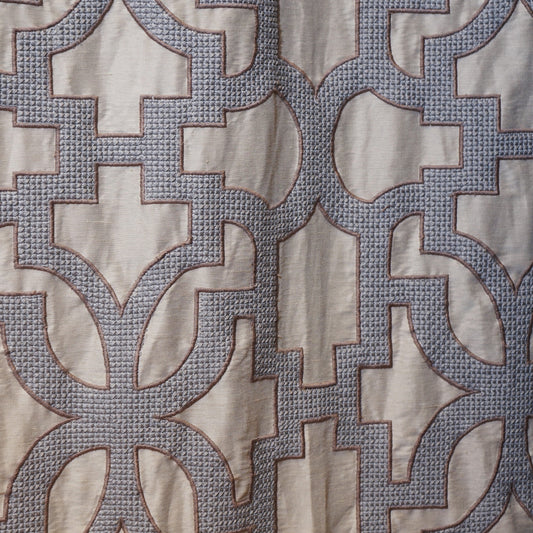 JF Fabrics JF Studio PORTICO 96 Fabric Transitional,Geometric Blue,Grey,Silver,Taupe  Embroidery,Linen - 5083996 SJ101