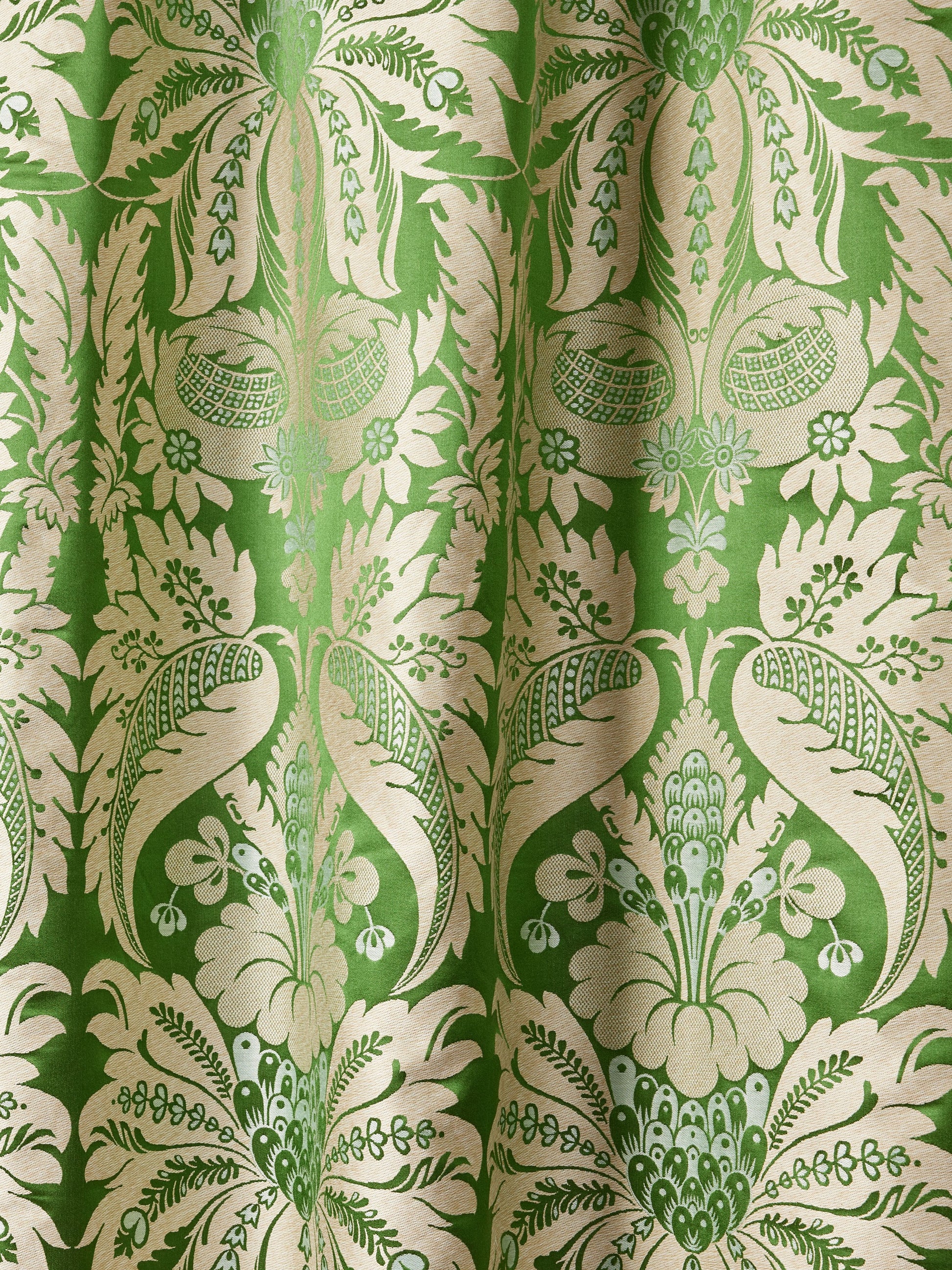 SCALAMANDRE  ESTATE DAMASK FABRIC PALM   - PQ 00011865