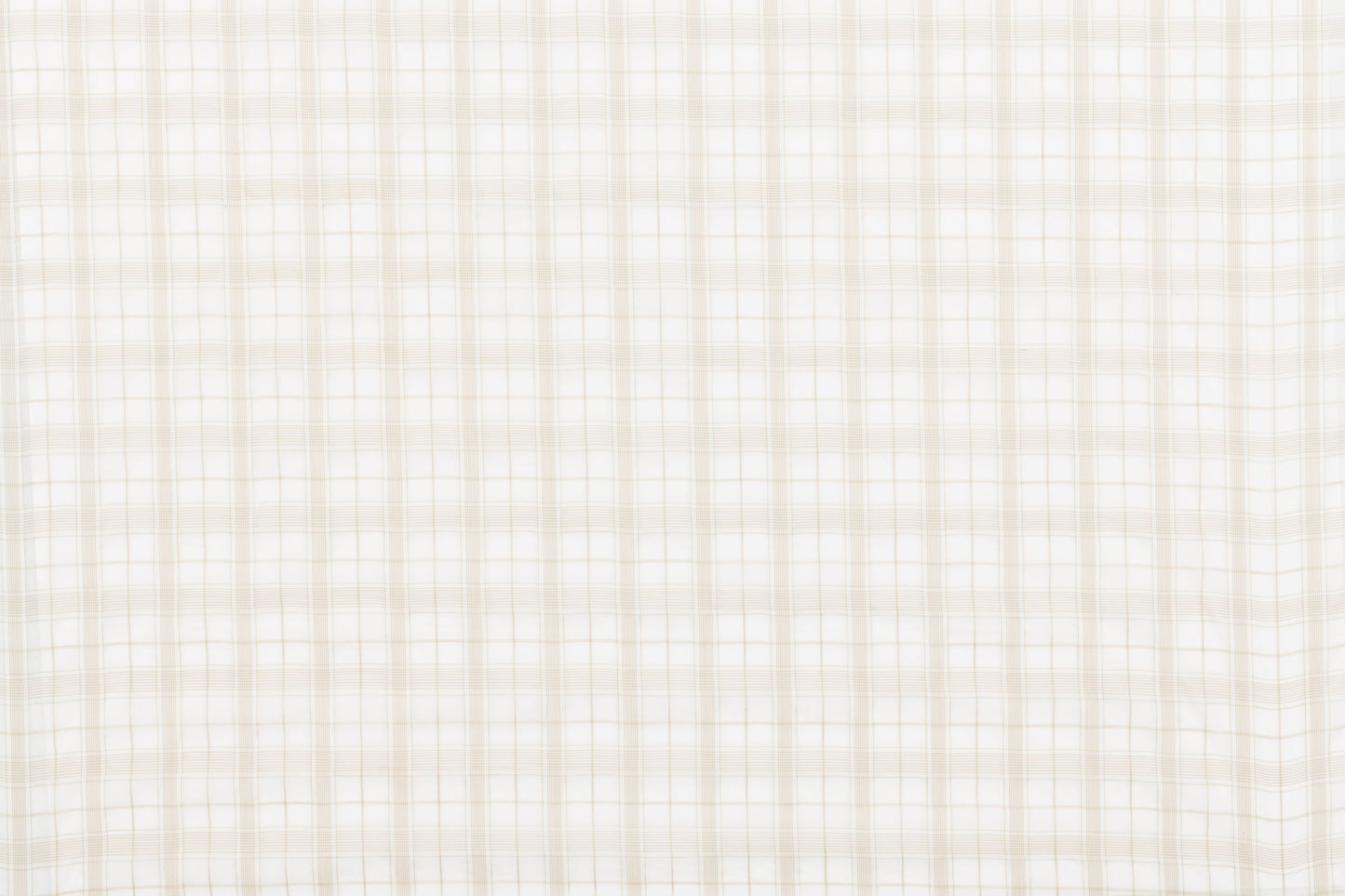 SCALAMANDRE OUTLET  FABRIC CRAWFORD CHECK SHEER  FABRIC NATURAL   - PQ 00011879