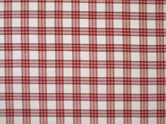 SCALAMANDRE OUTLET  FABRIC PICCOLO PLAID  FABRIC ROSE, IVORY   - PQ 00041436