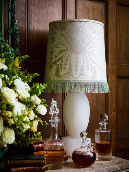 SCALAMANDRE  ESTATE DAMASK FABRIC TRAVERTINE   - PQ 00041865 NEW SKU # PQ18650004