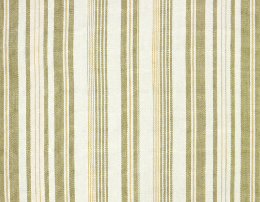 SCALAMANDRE OUTLET  FABRIC KOTIDO STRIPE  FABRIC MOSS GREEN   - PQ 00151013