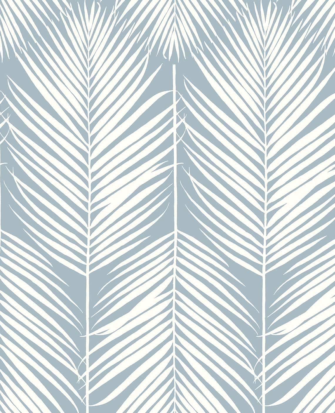 Seabrook Designs Prepasted Online Palm Silhouette Prepasted Botanical Coastal Blue Matte Sidewall - PR11402