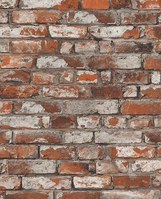 Seabrook Designs Prepasted Online Tailor Faux Brick Prepasted Brick Industrial Red Matte Sidewall - PR12201