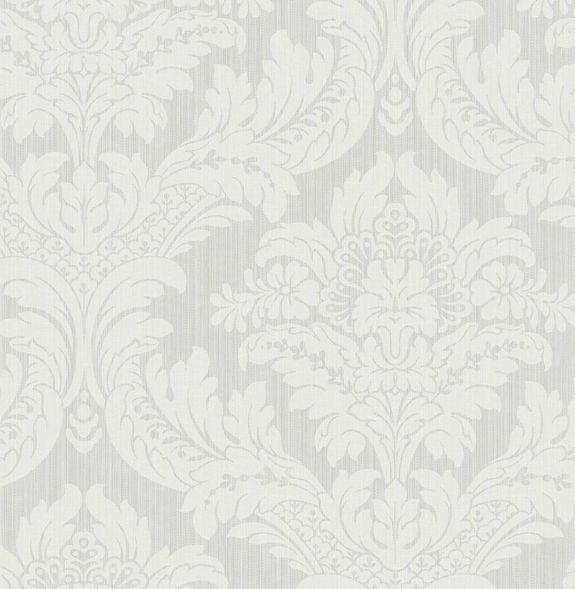 Seabrook Designs Prepasted Online Genevieve Damask Damask Traditional Grey Matte Sidewall - PR12408