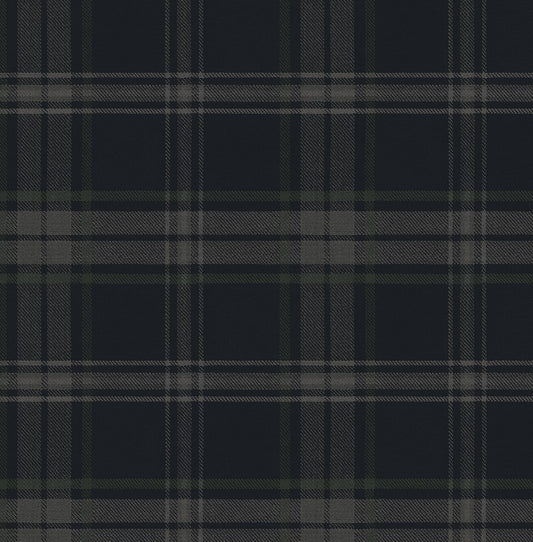 Seabrook Designs Prepasted Online Dellabrooke Plaid Plaid Traditional Blue   - PR13402
