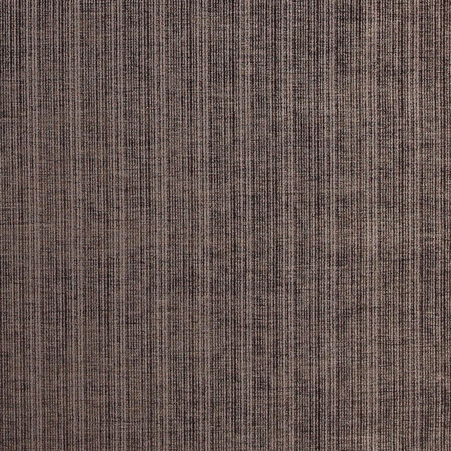 Dark brown chenille stripe upholstery fabric with subtle vertical stripes, suitable for sofas or cushions.