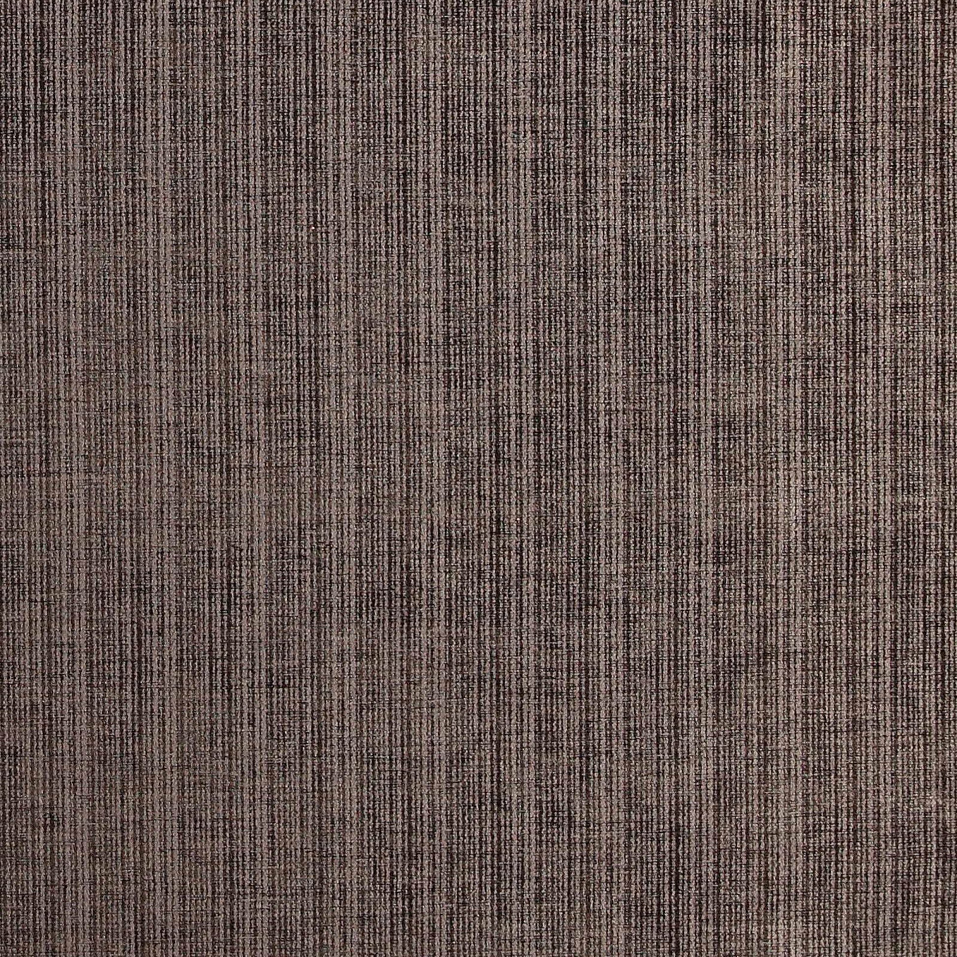 Dark brown chenille stripe upholstery fabric with subtle vertical stripes, suitable for sofas or cushions.