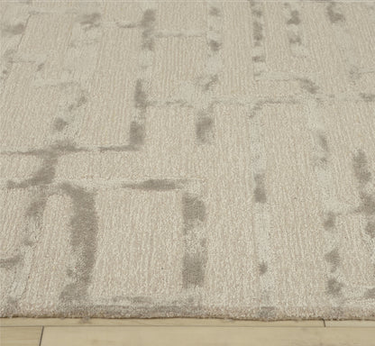8' x 10' modern rug with a geometric prism pattern