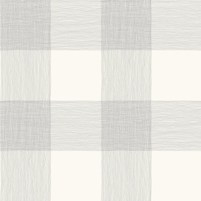 York Wallcoverings York Premium Peel + Stick Magnolia Magnolia Home Common Thread Black and White Peel and Stick Wallpaper  Plaids and Checks Whites and Off-Whites  Wallpaper - PSW1000RL