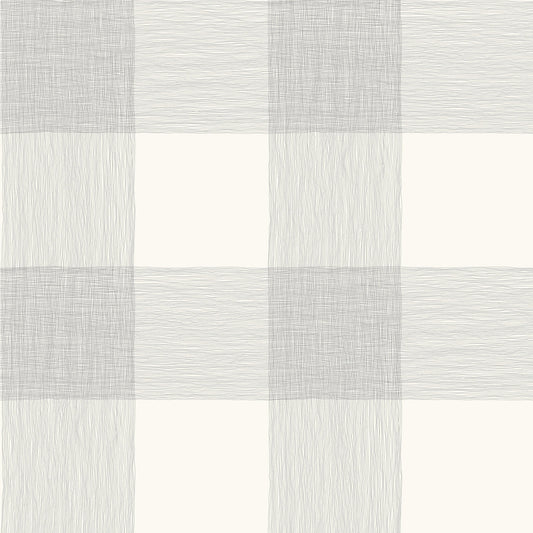 York Wallcoverings York Premium Peel + Stick Magnolia Magnolia Home Common Thread Black and White Peel and Stick Wallpaper  Plaids and Checks Whites and Off-Whites  Wallpaper - PSW1000RL