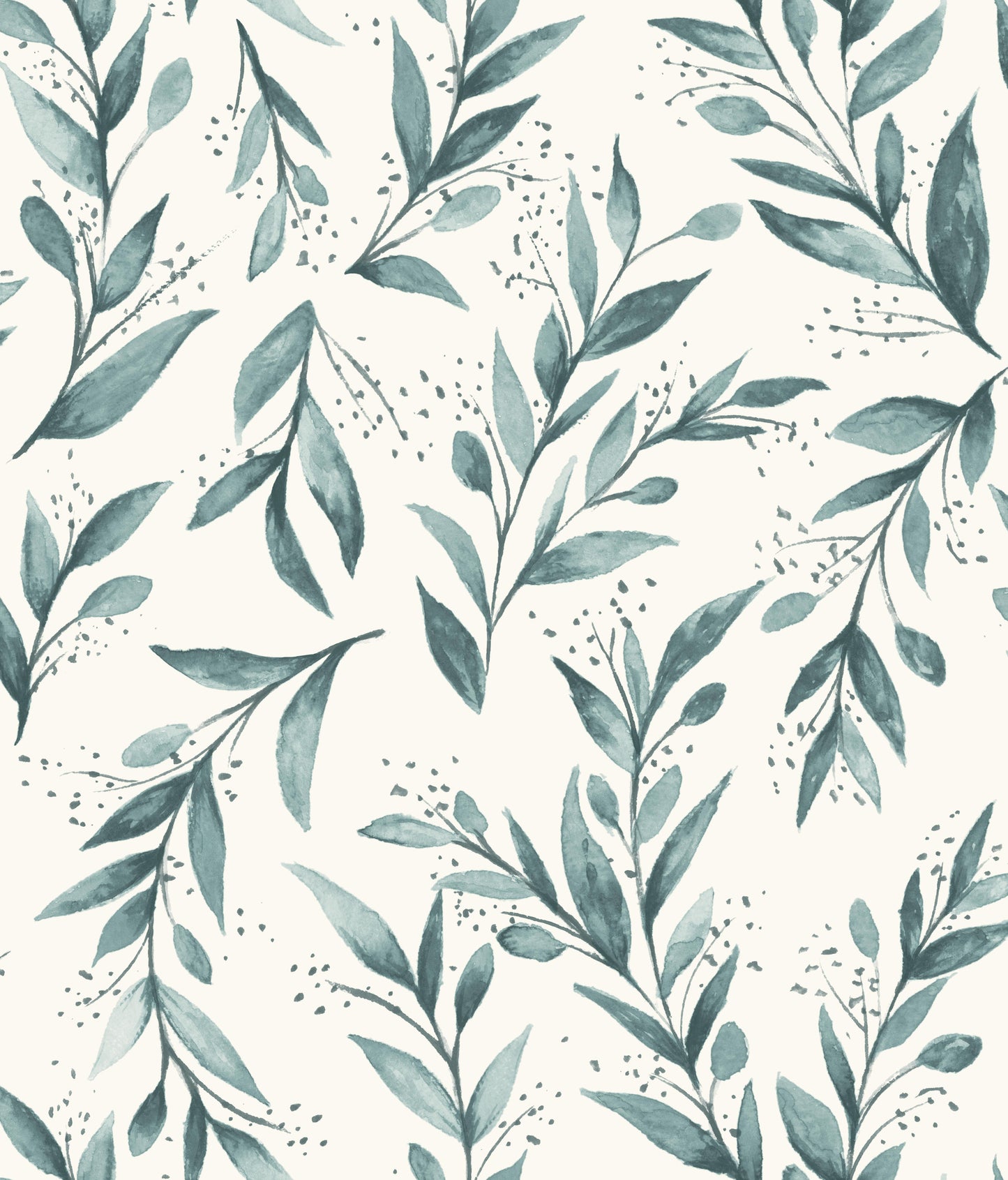 York Wallcoverings York Premium Peel + Stick Magnolia Magnolia Home Olive Branch Teal Peel and Stick Wallpaper  Botanical Blues  Wallpaper - PSW1002RL