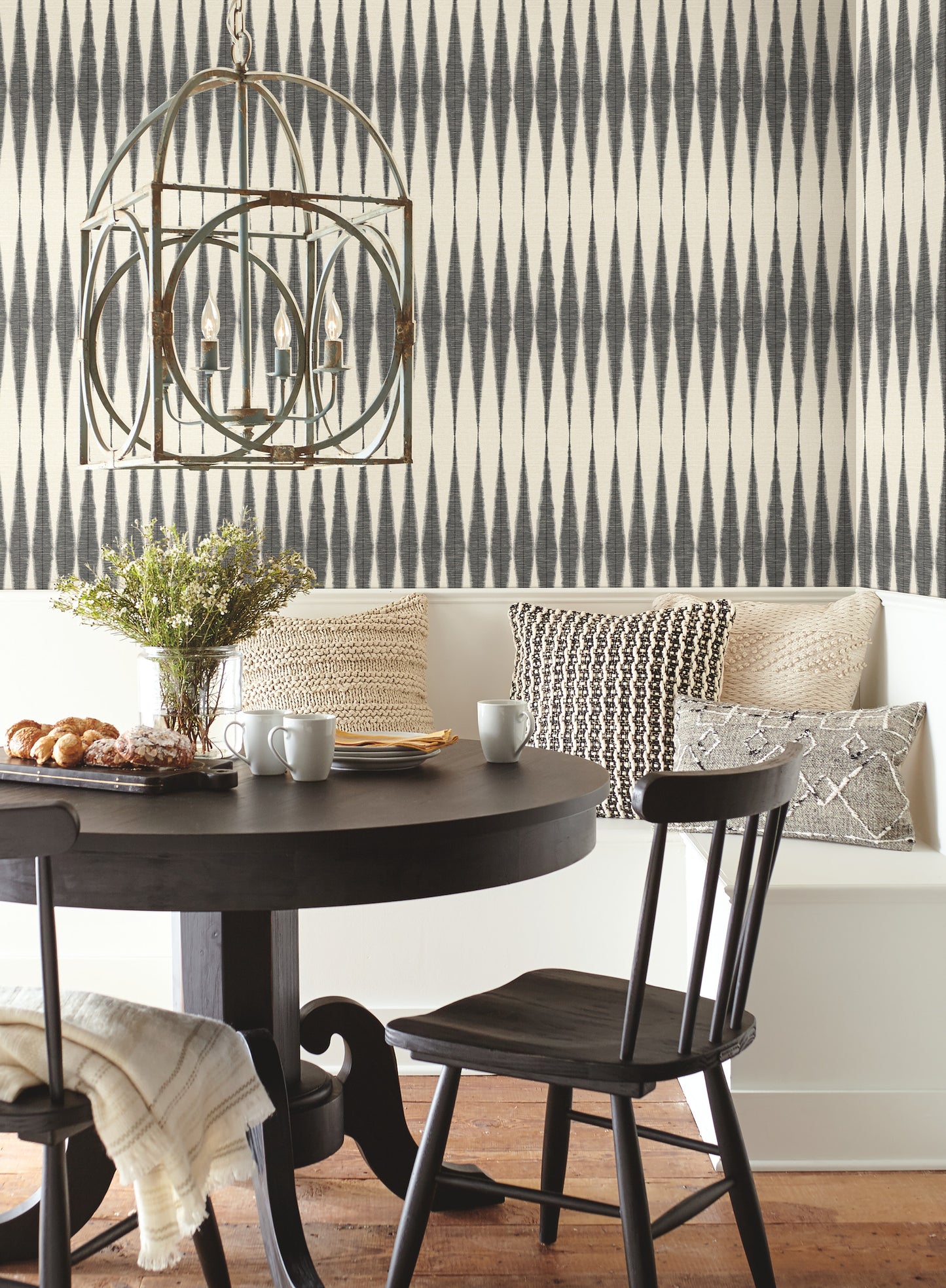 York Wallcoverings York Premium Peel + Stick Magnolia Magnolia Home Handloom Black Peel and Stick Wallpaper  Bohemian Blacks  Wallpaper - PSW1004RL