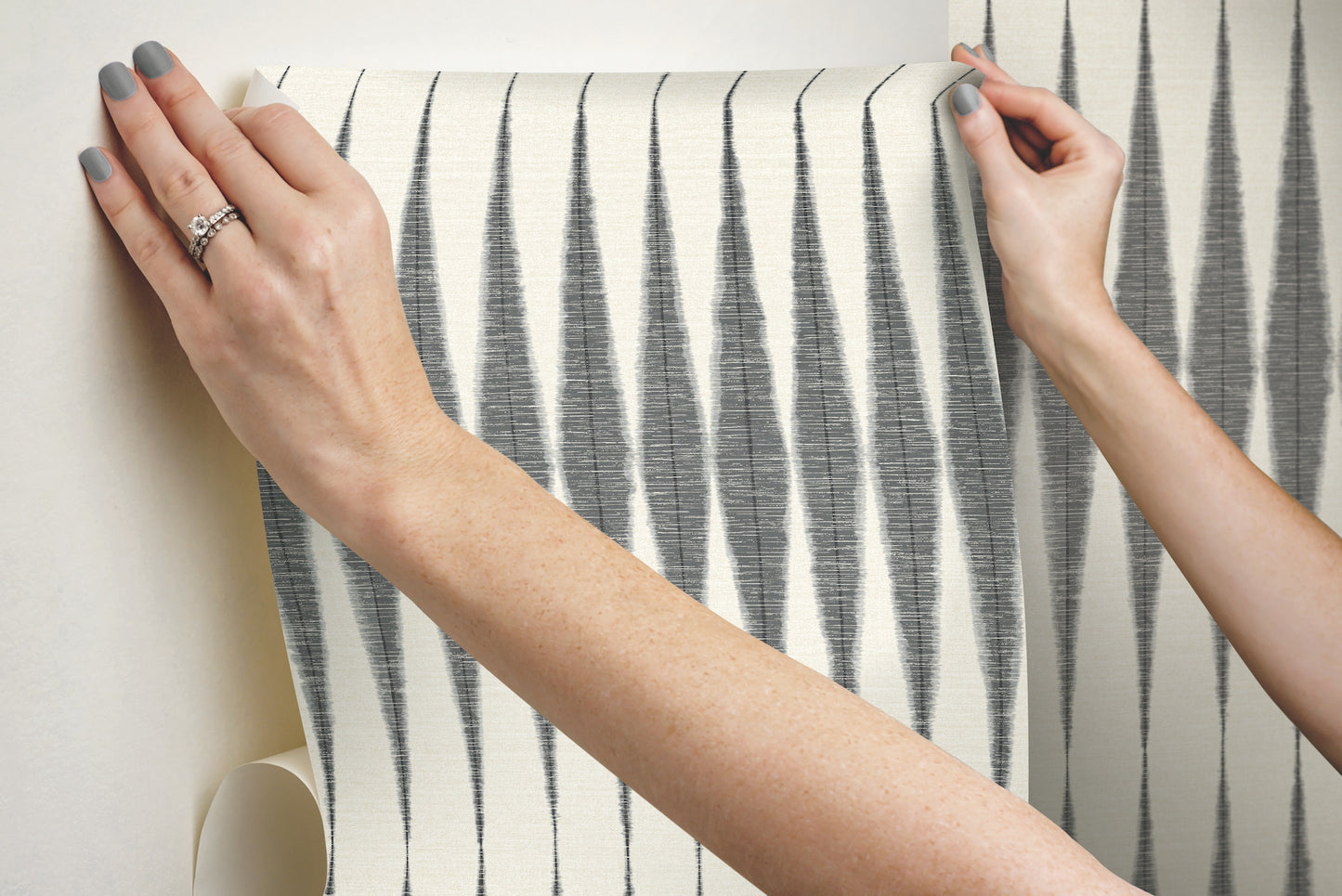 York Wallcoverings York Premium Peel + Stick Magnolia Magnolia Home Handloom Black Peel and Stick Wallpaper  Bohemian Blacks  Wallpaper - PSW1004RL