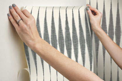 York Wallcoverings York Premium Peel + Stick Magnolia Magnolia Home Handloom Black Peel and Stick Wallpaper  Bohemian Blacks  Wallpaper - PSW1004RL