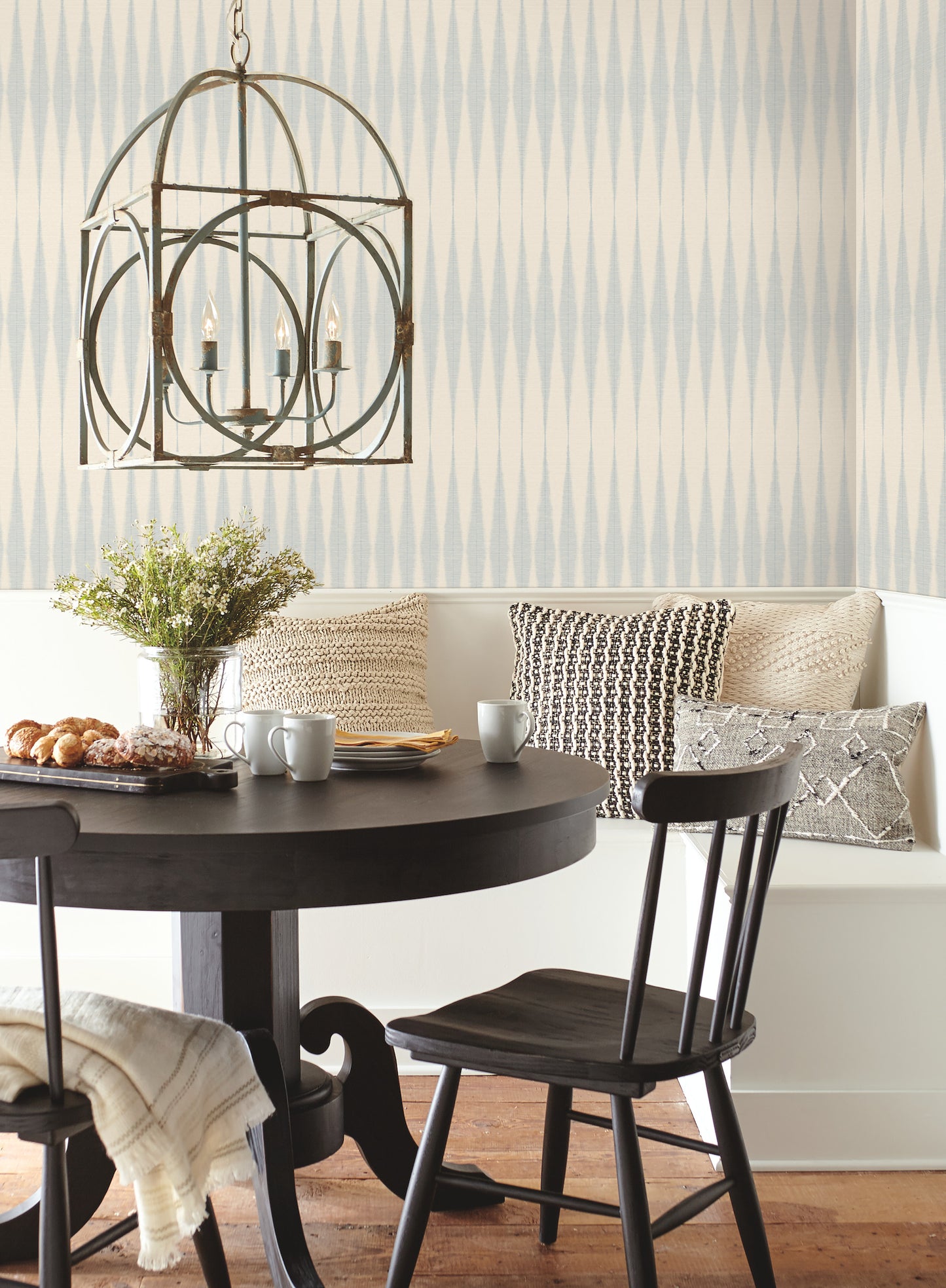 York Wallcoverings York Premium Peel + Stick Magnolia Magnolia Home Handloom Baby Blue Peel and Stick Wallpaper  Bohemian Blues  Wallpaper - PSW1005RL