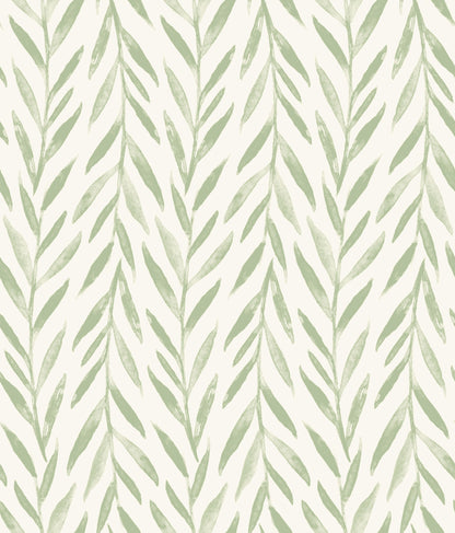 York Wallcoverings York Premium Peel + Stick Magnolia Magnolia Home Willow Green Peel and Stick Wallpaper  Botanical Greens  Wallpaper - PSW1016RL