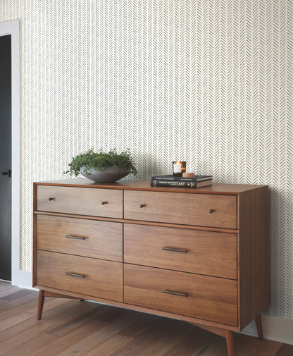 York Wallcoverings York Premium Peel + Stick Magnolia Magnolia Home Pick-Up Sticks Black Peel and Stick Wallpaper  Small Prints Blacks  Wallpaper - PSW1020RL