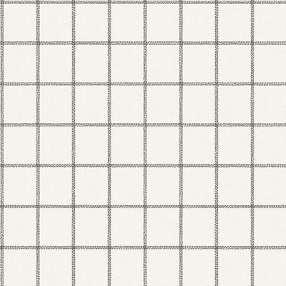 York Wallcoverings York Premium Peel + Stick Magnolia Home Sunday Best Black Peel and Stick Wallpaper  Plaids and Checks Blacks  Wallpaper - PSW1023RL