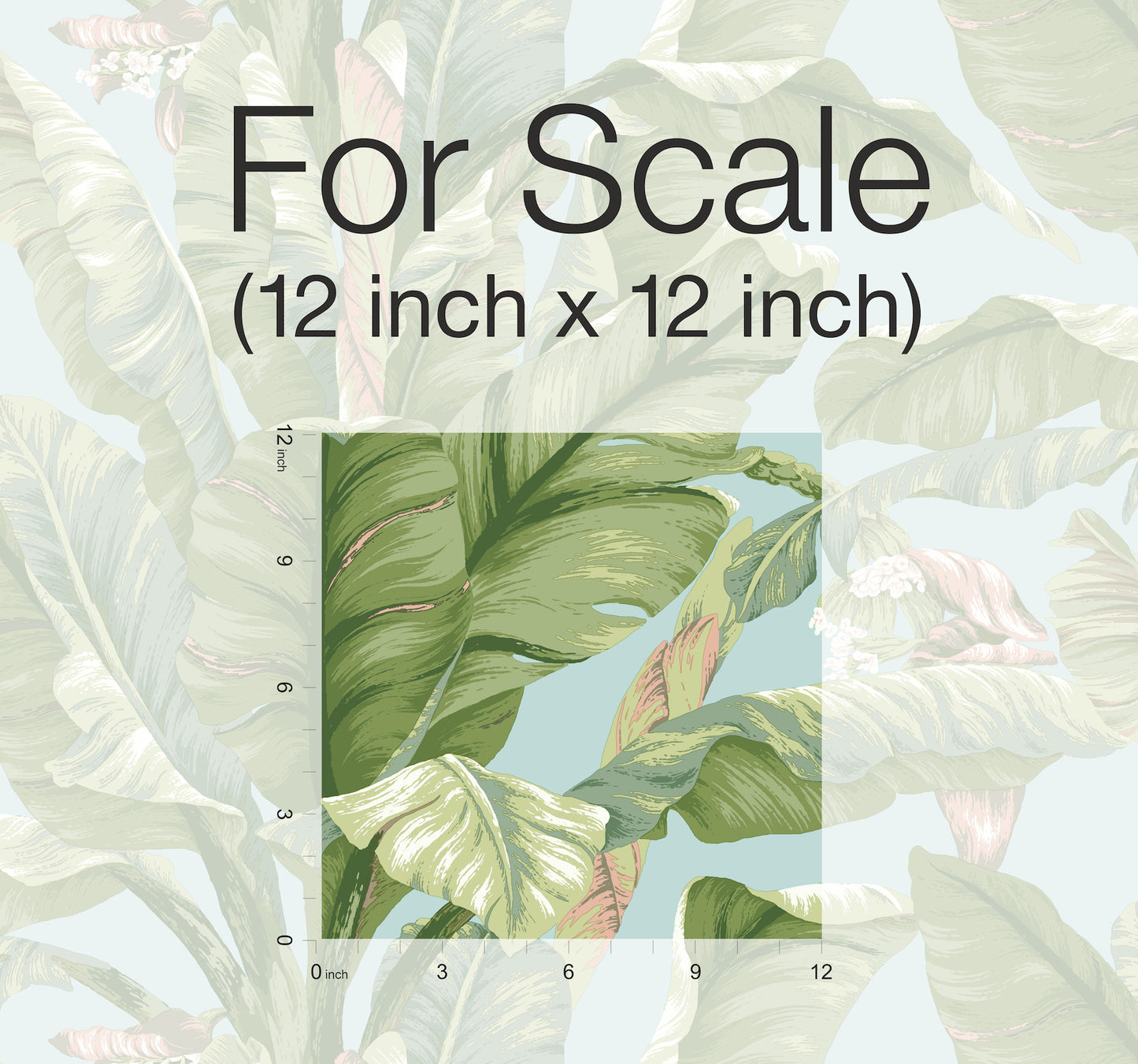 York Wallcoverings York Premium Peel + Stick Banana Leaf Blue and Green Peel and Stick Wallpaper  Botanical Blues  Wallpaper - PSW1036RL